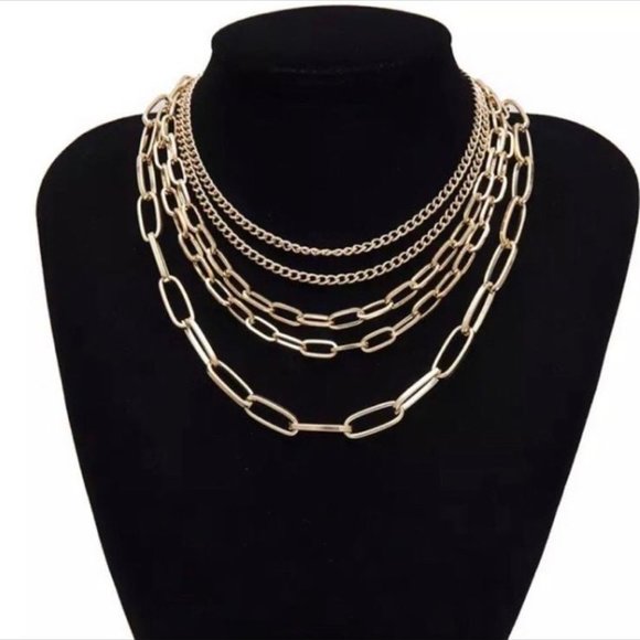 New 18k gold plated Multilayer Necklace - Picture 4 of 5